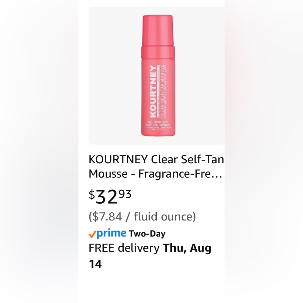 Kourtney Self-Tan Mousse with‎ glove brand new